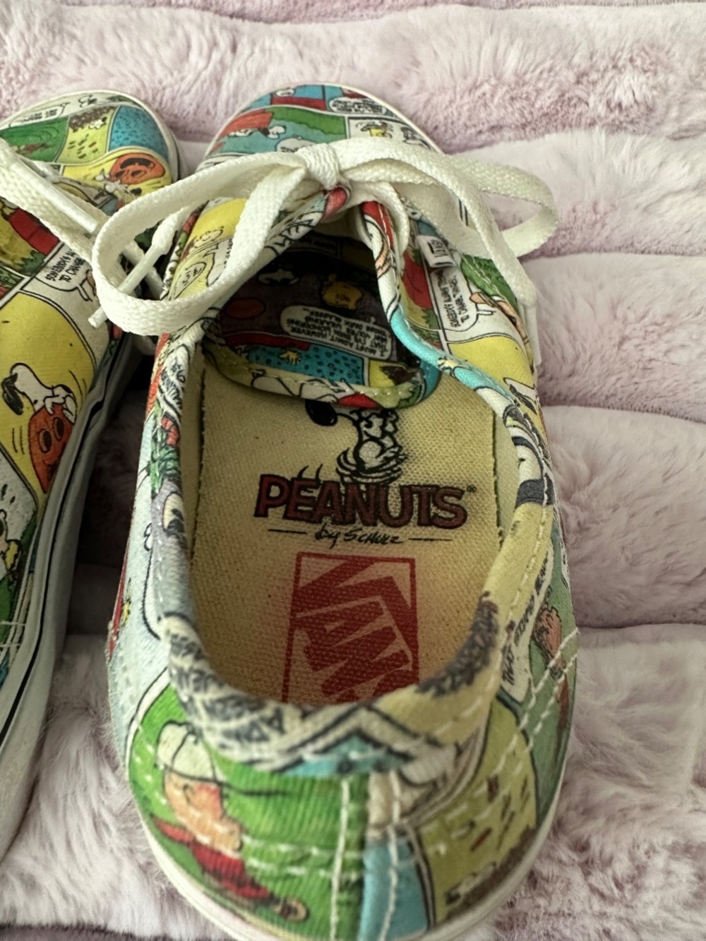 PEANUTS VANS Womens 9 Mens 7.5 Red Barron Pumpkin Depressed Psychiatric Snoopy - Picture 8 of 16